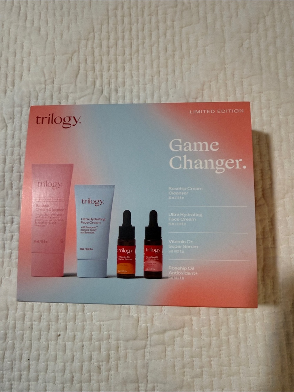 Trilogy Game Changer Limited Edition Skincare Set - Pink/Blue